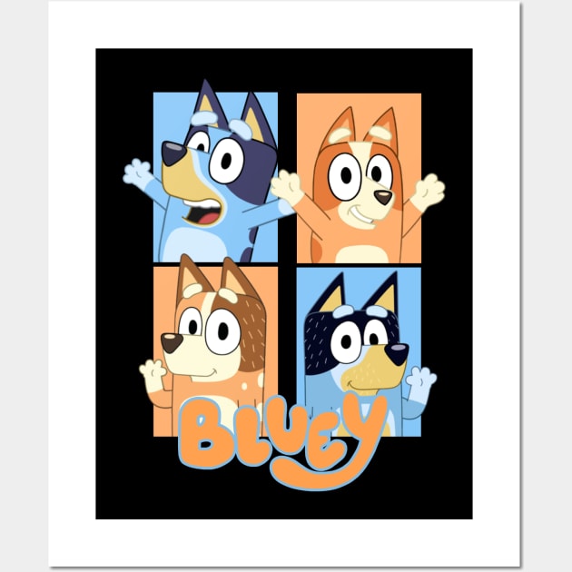 Bluey Modern Style Wall Art by Indiecate